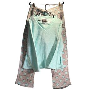 Pj‎ Couture Mint and Gray Polka Dot Pajama Set